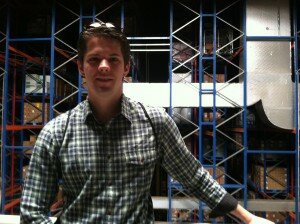 IMG_0594 Rob Havens (our token first year) in the warehouse.
